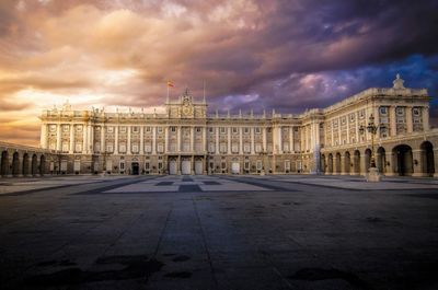 View of street in city