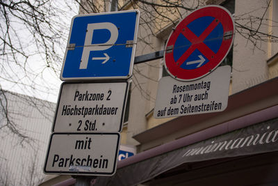 Low angle view of road sign