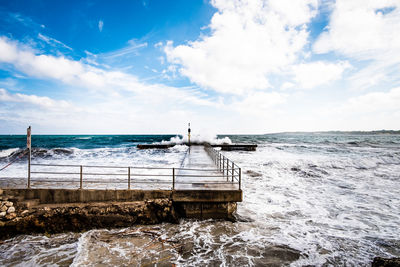 Scenic view of sea against sky