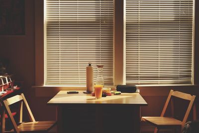 View of chairs and table