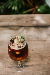 Close-up of drink on table