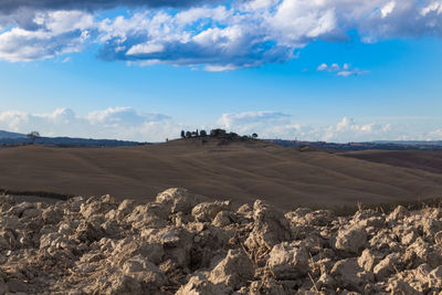 Scenic view of desert against sky