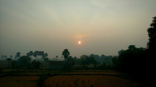 Scenic view of landscape against clear sky