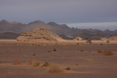 Scenic view of desert against sky