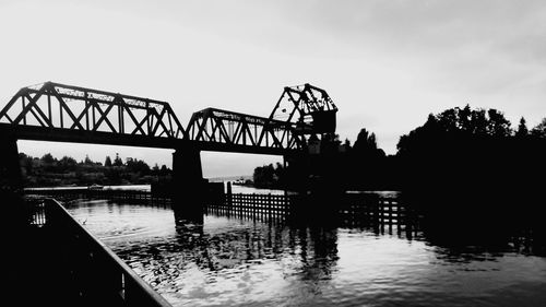 View of river at sunset