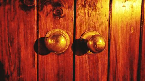 Close-up of wooden door