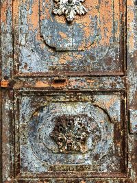 Full frame shot of old weathered door