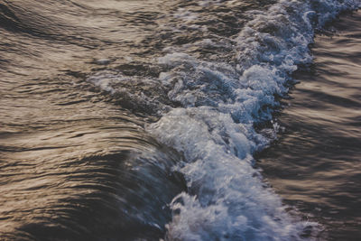 High angle view of sea waves