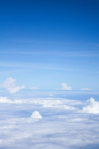 Low angle view of clouds in blue sky