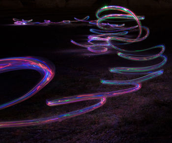 Close-up of illuminated light painting