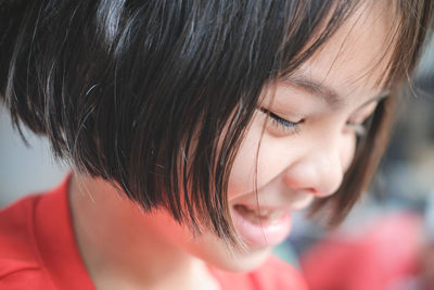 Close-up portrait of a girl