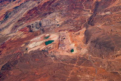 High angle view of mountain range