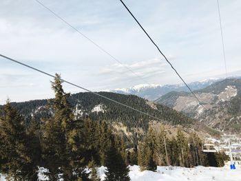 Snow covered mountain against sky