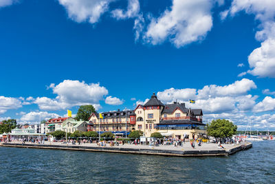 View of buildings at waterfront