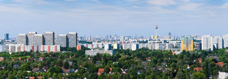 Cityscape against sky