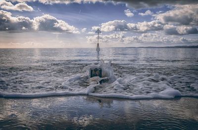 Scenic view of sea against sky