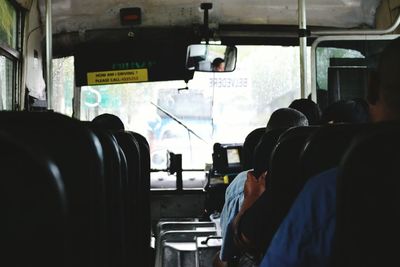 Interior of bus