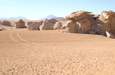 Rock formations in desert