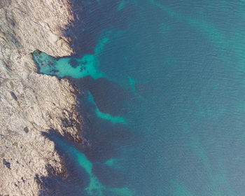 High angle view of sea shore