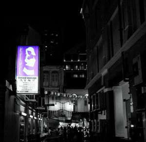 Illuminated city at night