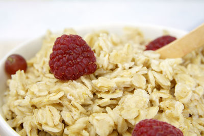 Close-up of breakfast served in bowl