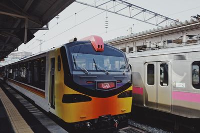 Train at railroad station