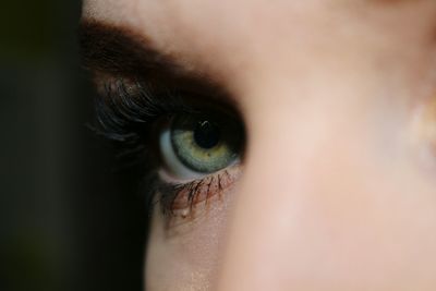 Close-up portrait of woman eye