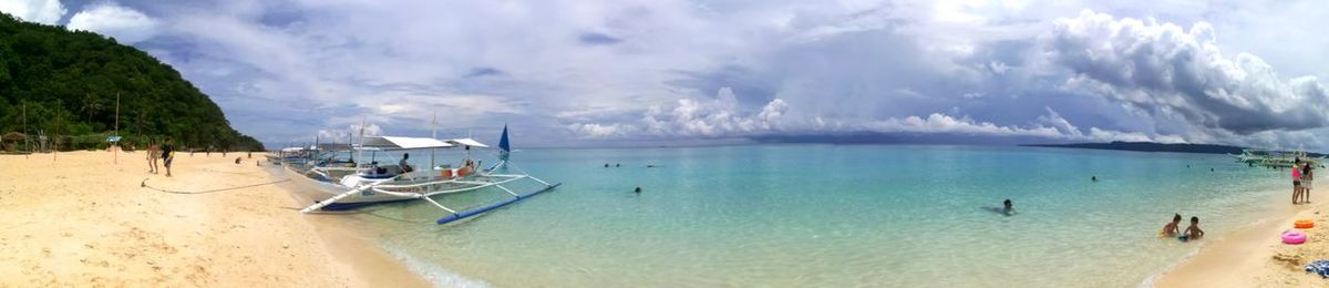 Panoramic view of beach against sky