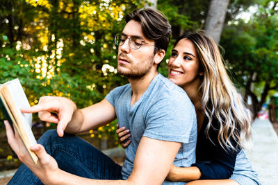 Portrait of a smiling young couple