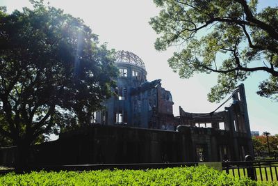 Exterior of historic building against sky