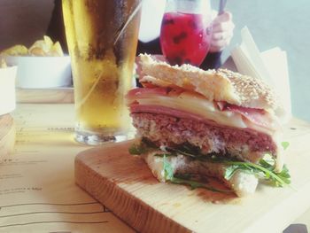 Close-up of served food in plate