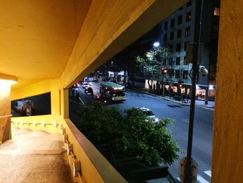 Cars on road at night