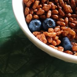 High angle view of fruits in bowl