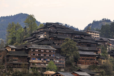 Residential buildings against sky