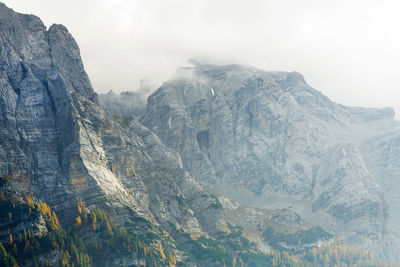 Scenic view of rocky mountains against sky