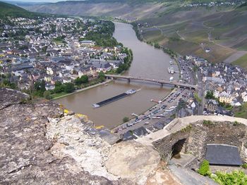 High angle view of city