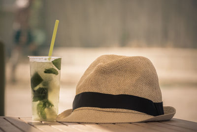 Close-up of drink on table