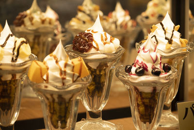 Close-up of cake on table