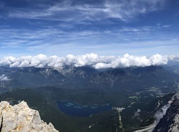 Scenic view of dramatic landscape against sky