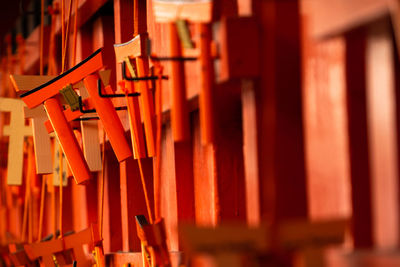 Interior of temple outside building