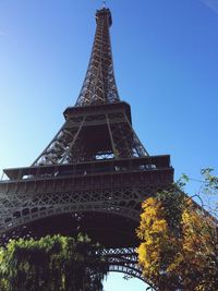 Low angle view of eiffel tower