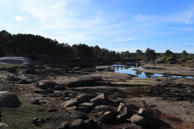 Scenic view of river against sky