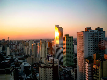 Cityscape at sunset