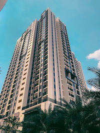 Low angle view of modern building against sky