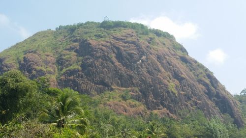 Low angle view of mountain against sky