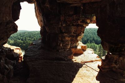 Rock formations in cave