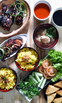 Chicken rice also known as nasi ayam in asian country