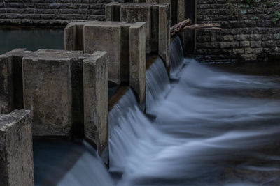 Water flowing in dam