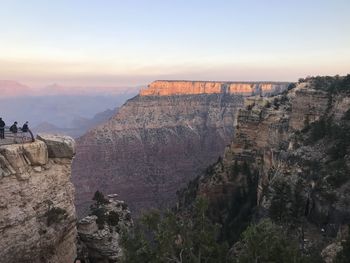 Rock formations at sunset