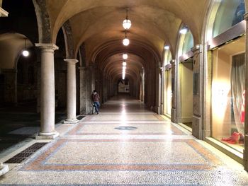 Empty corridor of building